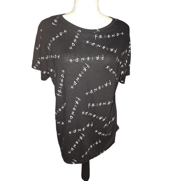 Graphic Tee Tops - Friends The Television Series Graphic Black T Shirt Size Xxl